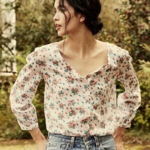 Doen Lake Floral Top (defect)